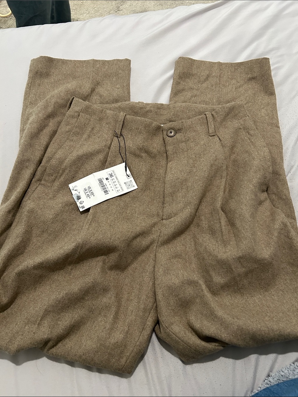 Zara Men's Brown Tailored Dress Pants